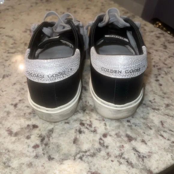 Golden Goose Black and Silver Hi Stars - Picture 3 of 5